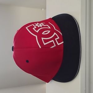 Red DC hat, size S-M, super stylish, ready to wear.